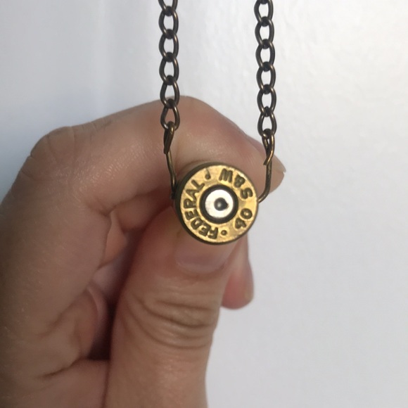 Unisex Crystal in Bullet Casing Necklace - Picture 5 of 6